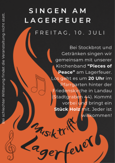 Singen am Lagerfeuer am 10.7.26