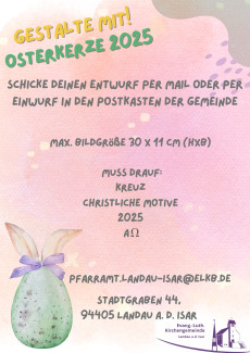 Mach mit und gestalte die Osterkerze 2025